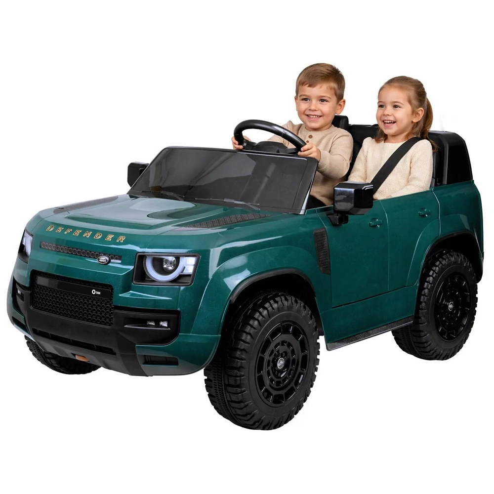 JOKO Elektrické autíčko Land Rover Defender 4x4 24V, dvojmiestne, nosnosť 50kg, FM rádio, zelené
