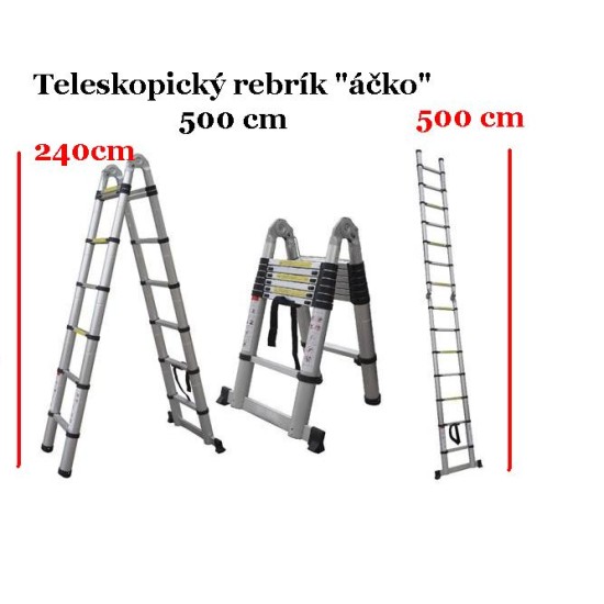 G21 Teleskopický rebrík - Ačko - 500 cm