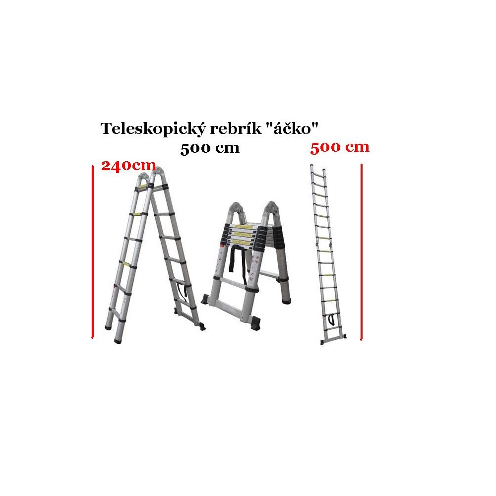 G21 Teleskopický rebrík - Ačko - 500 cm