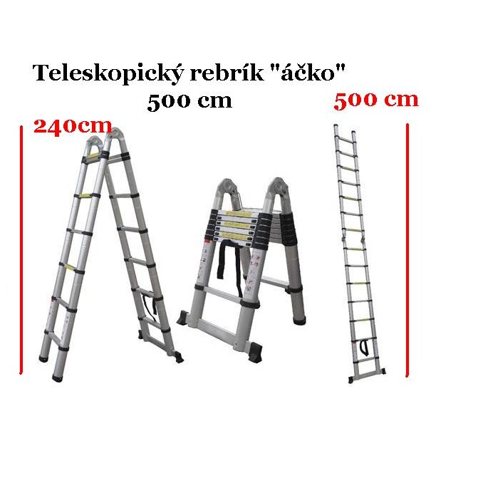 G21 Teleskopický rebrík - Ačko - 500 cm