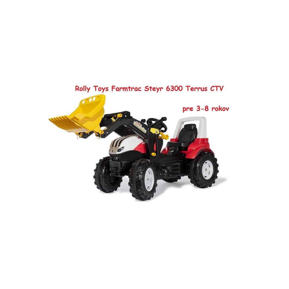 Rolly Toys Farmtrac Steyr 6300 Terrus CTV s predným nakladačom, od 3 do 8 rokov