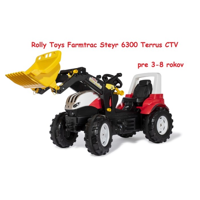 Rolly Toys Farmtrac Steyr 6300 Terrus CTV s predným nakladačom, od 3 do 8 rokov