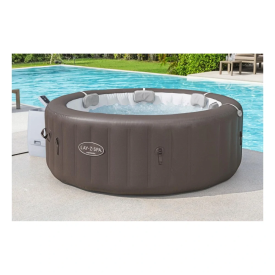 BESTWAY 6001S Vírivka Lay-Z-Spa Dominica SMART HydroJet Jacuzzi s WIFI aplikáciou, priemer 196cm + 4 Vankúše