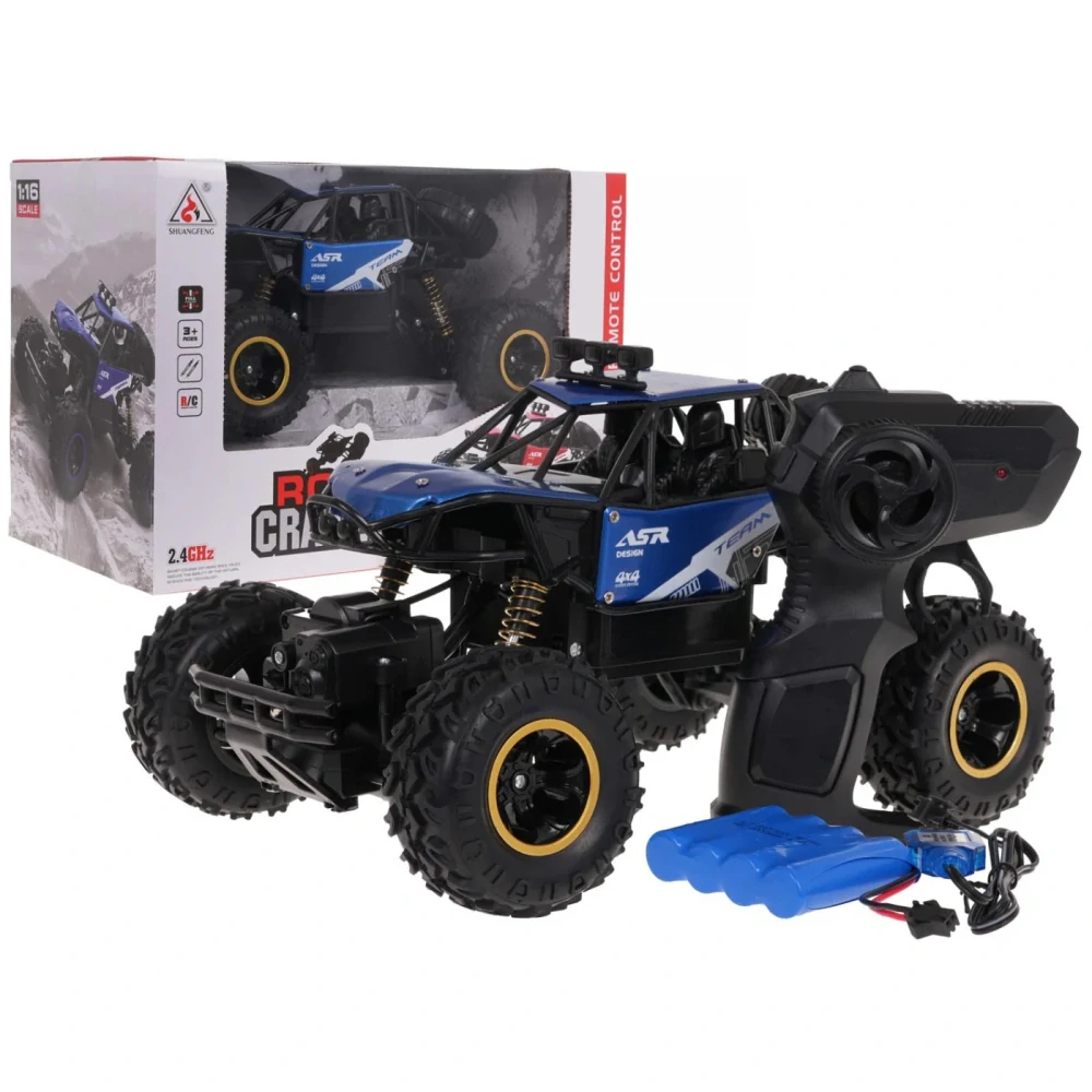 JOKO RC Kovové Auto Crawler MONSTER ROCK 4x4 na diaľkové ovládanie, modré