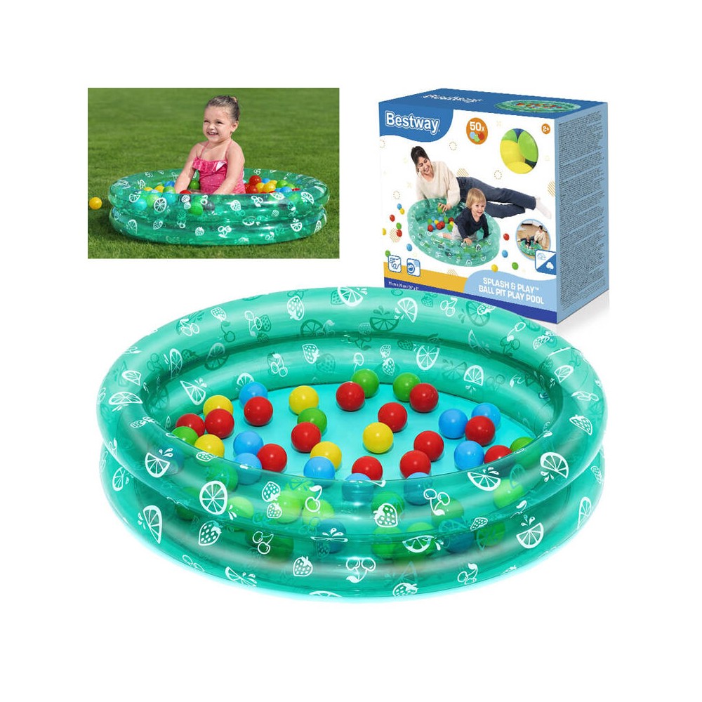 Bestway 51141 Detský Nafukovací Bazén 91cm x 20cm + 50ks loptičky