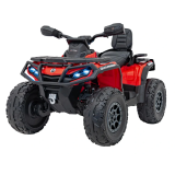 JOKO Elektrická Štvorkolka Can Am Outlander ATV 4x45W, penové kolesá, kožené sedadlo, nosnosť 50kg, Diaľkové ovládanie, červená