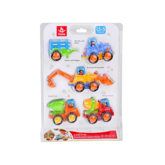Hola Toys Sada malých autíčok  4 ks