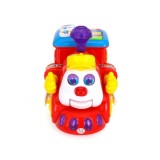 Hola Toys Interaktívny Vláčik so svetlom a zvukom + Klavír + vkladačka + jazdí sám