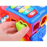 Hola Toys Interaktívny Vláčik so svetlom a zvukom + Klavír + vkladačka + jazdí sám