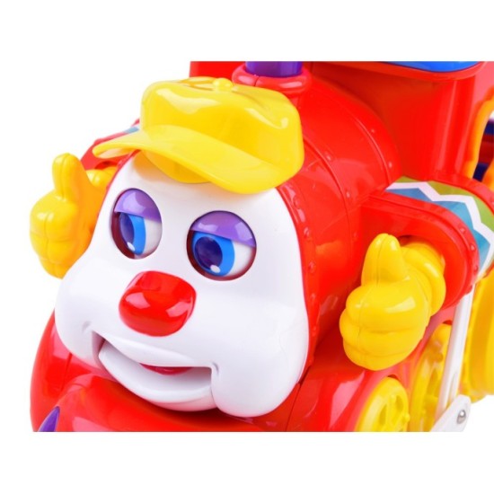 Hola Toys Interaktívny Vláčik so svetlom a zvukom + Klavír + vkladačka + jazdí sám