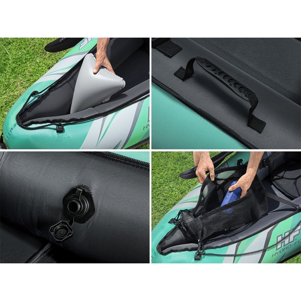 Bestway Nafukovací Kajak Ventura Elite X2 Hydro Force + veslá, nosnosť 200kg, zelený