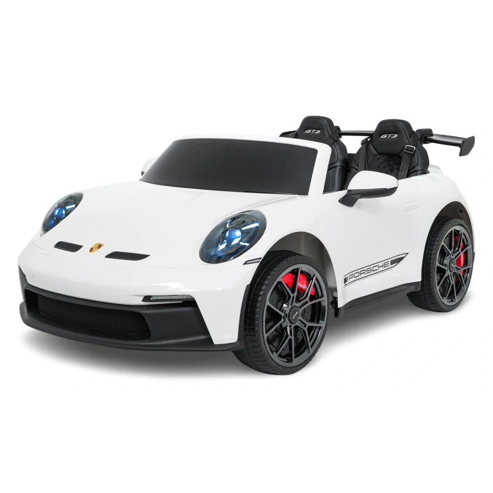 JOKO Elektrické Autíčko Porsche 911 GT 3 4x200W 24V, penové kolesá, kožené sedadlo, Nosnosť 50kg, biele