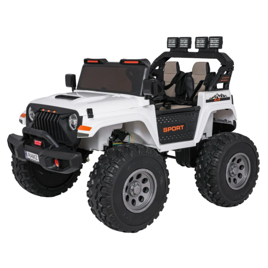 JOKO Elektrické autíčko Extreme Sport 4x4 280W,24V, zmena veľkosti autíčka od 114cm do 128cm, Dvojmiestne Kožené sedadlo, Penové