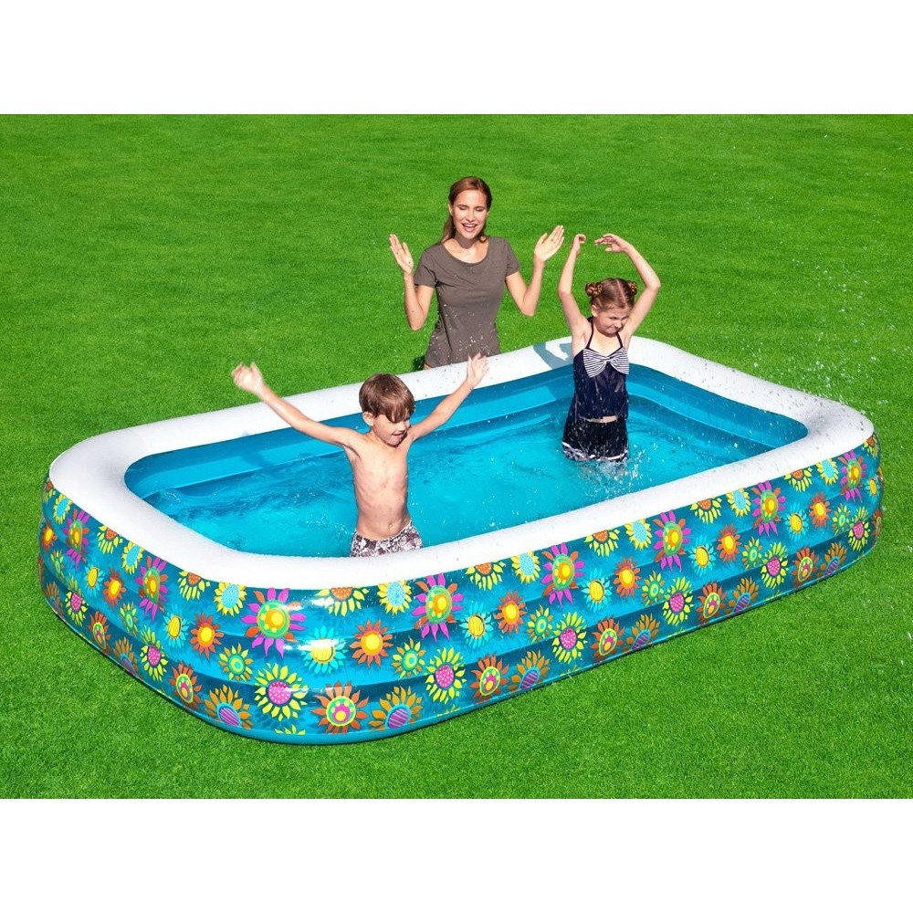 Bestway 54121 Veľký nafukovací bazén 305cm x 183  x 56cm, kvietky