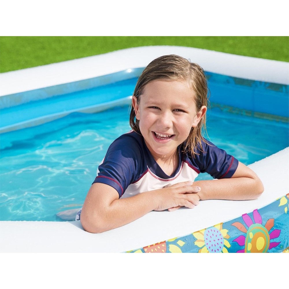 Bestway 54121 Veľký nafukovací bazén 305cm x 183  x 56cm, kvietky