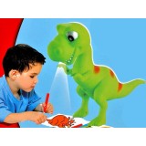 JOKO Detský projektor Dinosarus T-REX + fixy, zelený