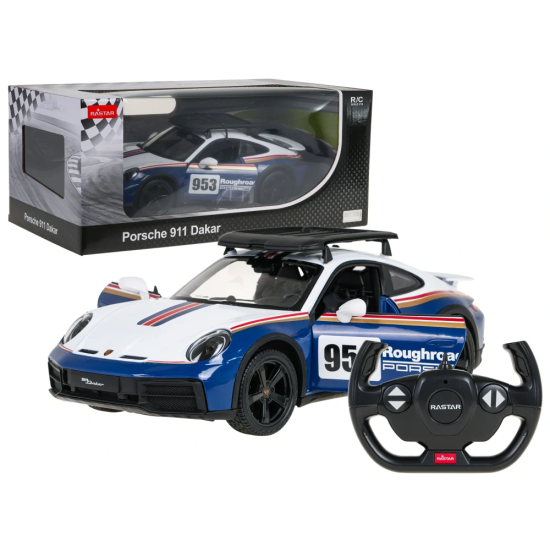 Rastar RC Auto Porsche 911 Dakar 1:14 na diaľkové ovládanie, modré
