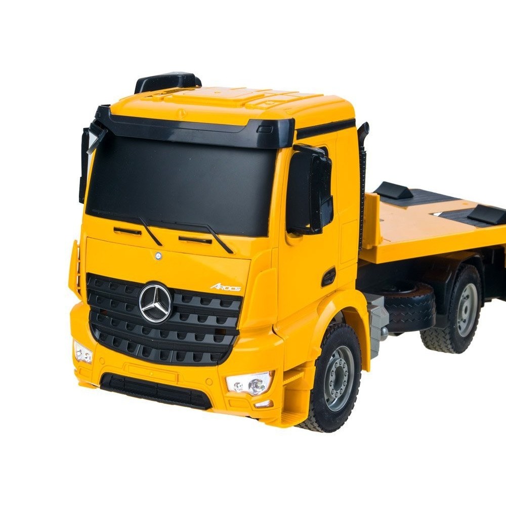 Double Eagle RC Kamión Mercedes-Benz s návesom na diaľkové ovládanie + svetlo + zvuk, žltý