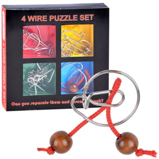 JOKO Sada Hlavolamov Kaisiqi 4 KOVOVÉ puzzle