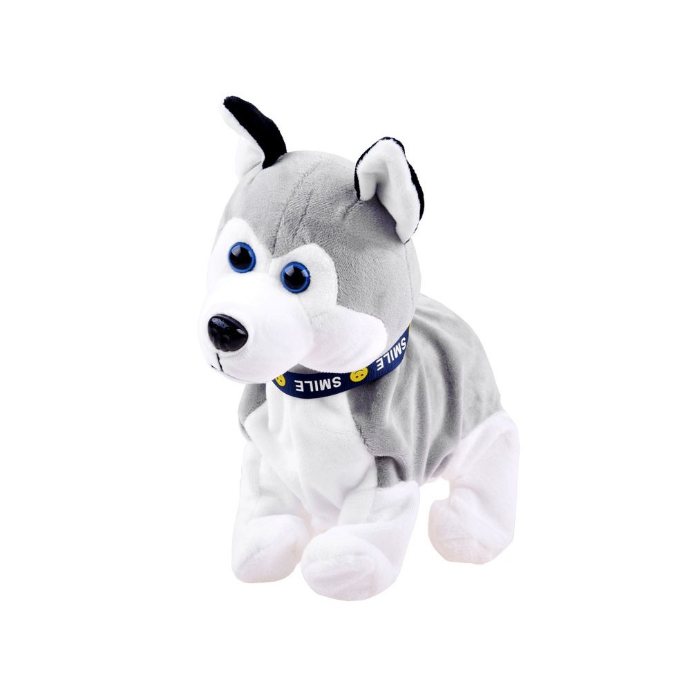 JOKO Interaktívny psík na batérie na dotyk, Husky, sivý