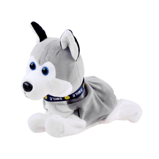 JOKO Interaktívny psík na batérie na dotyk, Husky, sivý