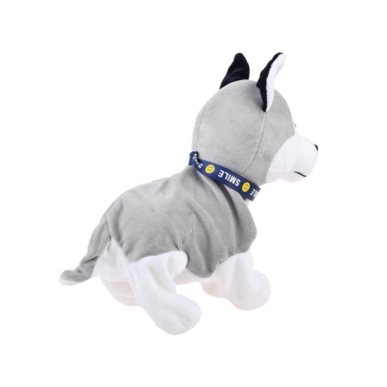 JOKO Interaktívny psík na batérie na dotyk, Husky, sivý