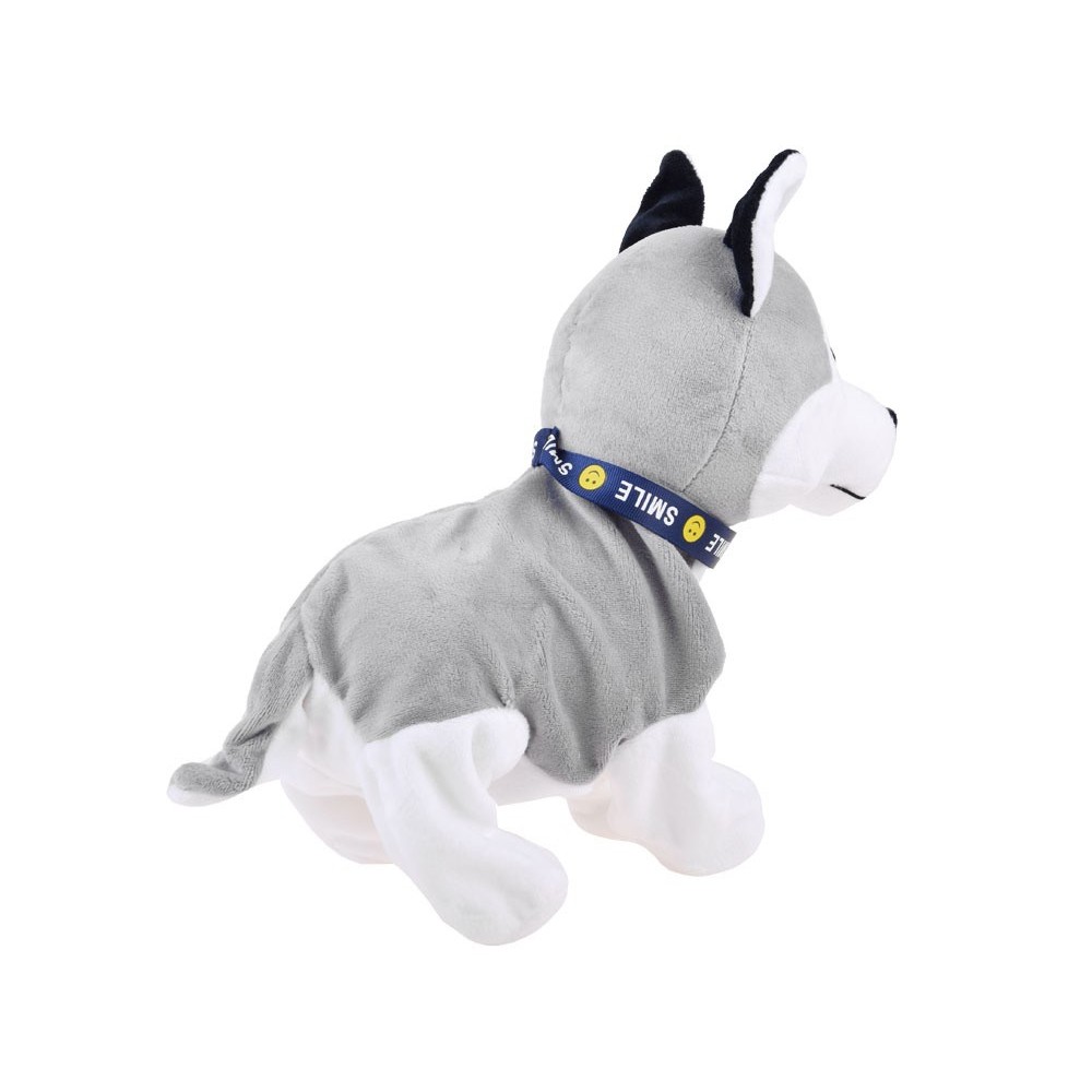 JOKO Interaktívny psík na batérie na dotyk, Husky, sivý