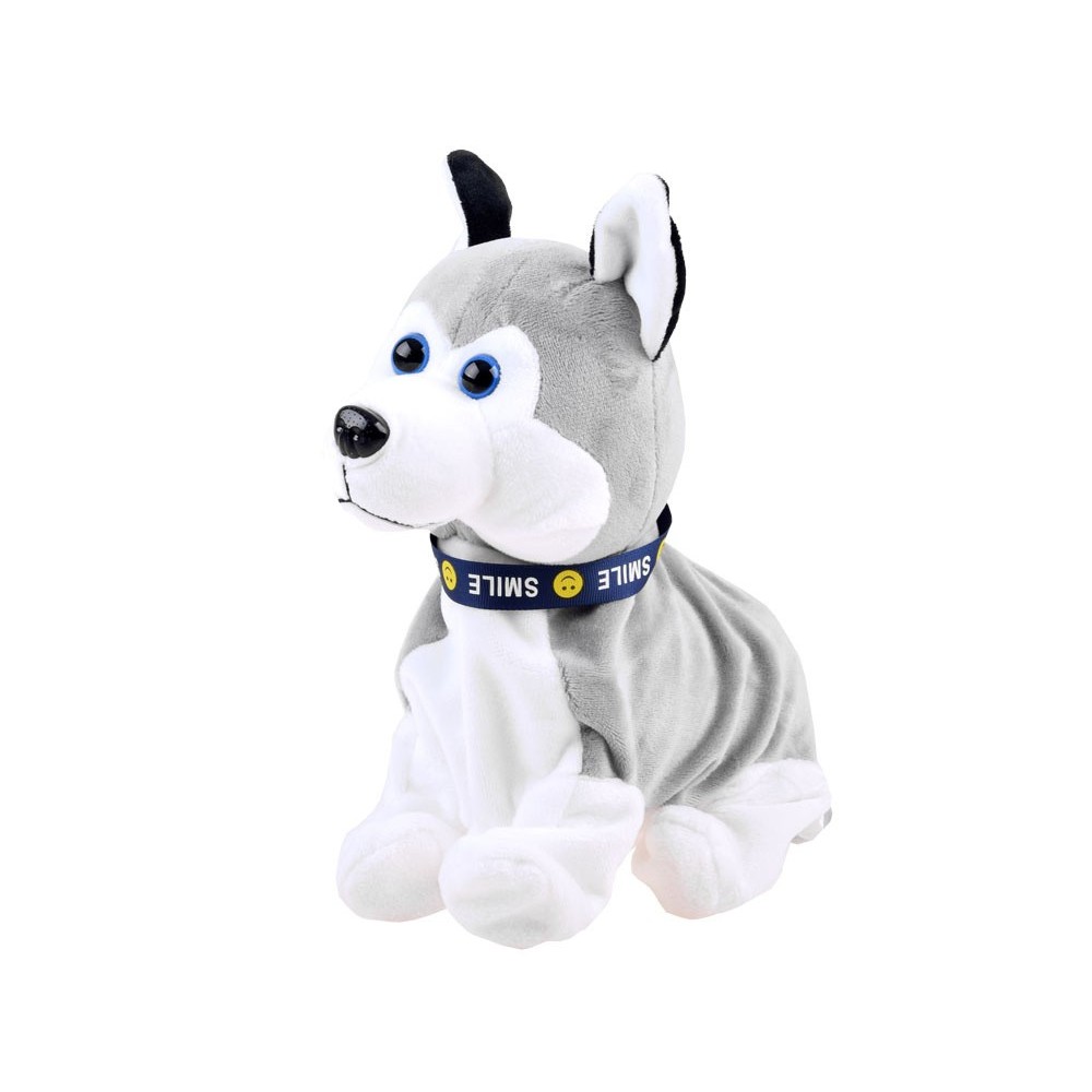 JOKO Interaktívny psík na batérie na dotyk, Husky, sivý