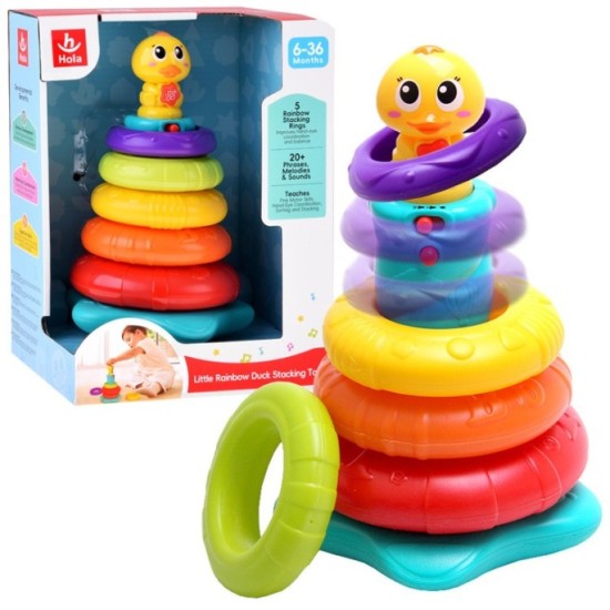 Hola Toys Interaktívna pyramída kačka na batérie