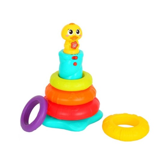 Hola Toys Interaktívna pyramída kačka na batérie