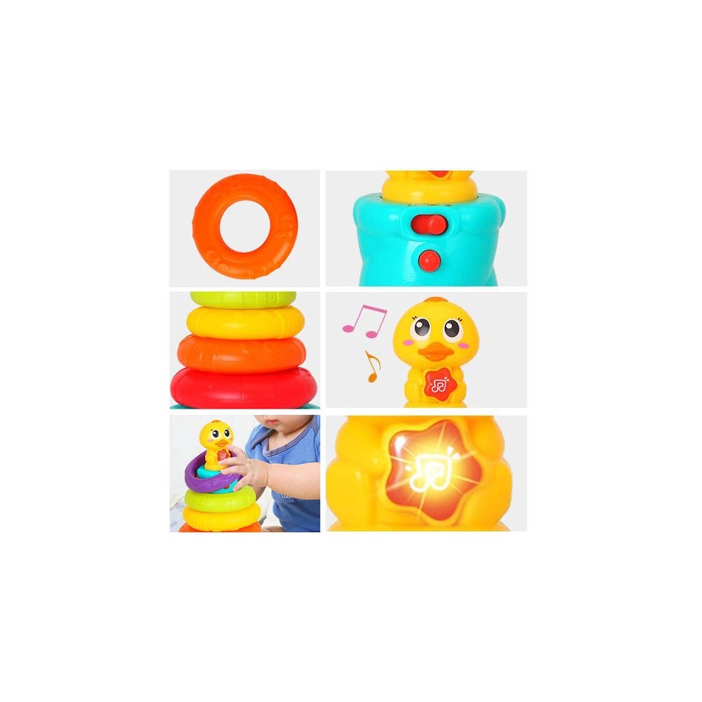 Hola Toys Interaktívna pyramída kačka na batérie