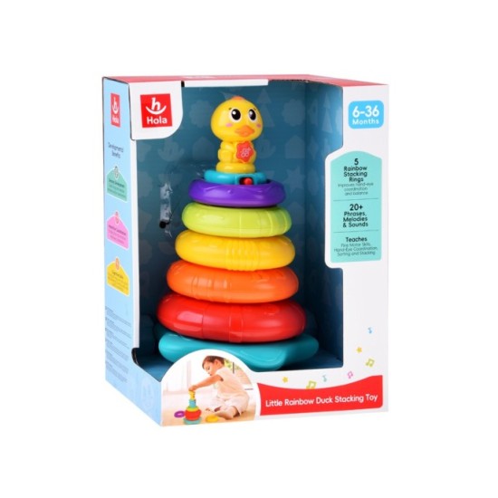 Hola Toys Interaktívna pyramída kačka na batérie