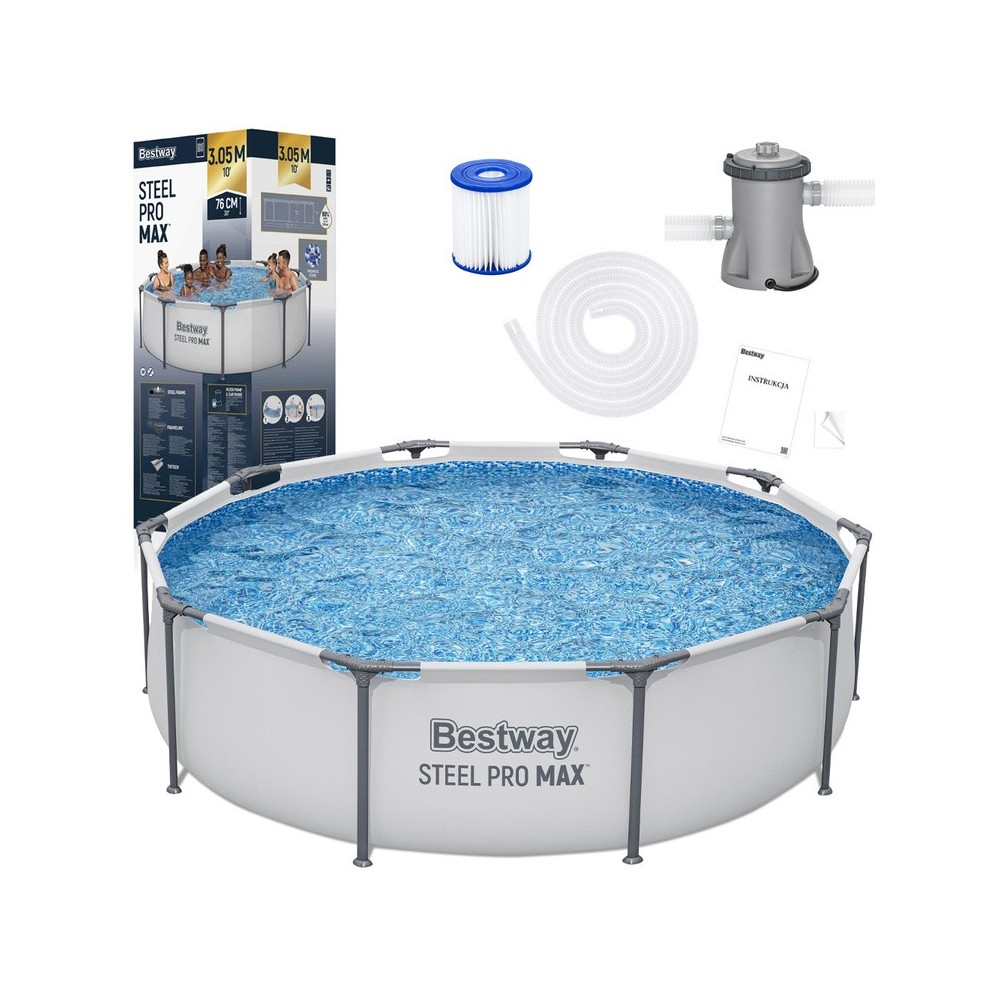 Bestway 56408 Bazén s kovovou konštrukciou Steel Pro MAX 305x76cm + filtračné čerpadlo