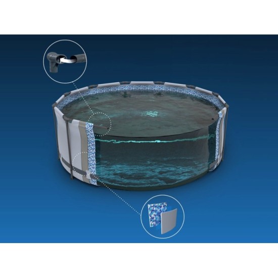 BESTWAY 56462 Bazén s kovovou konštrukciou  STEEL-PRO MAX 7v1 549 cm x 122 cm s filtračným čerpadlom + plachta a rebrík
