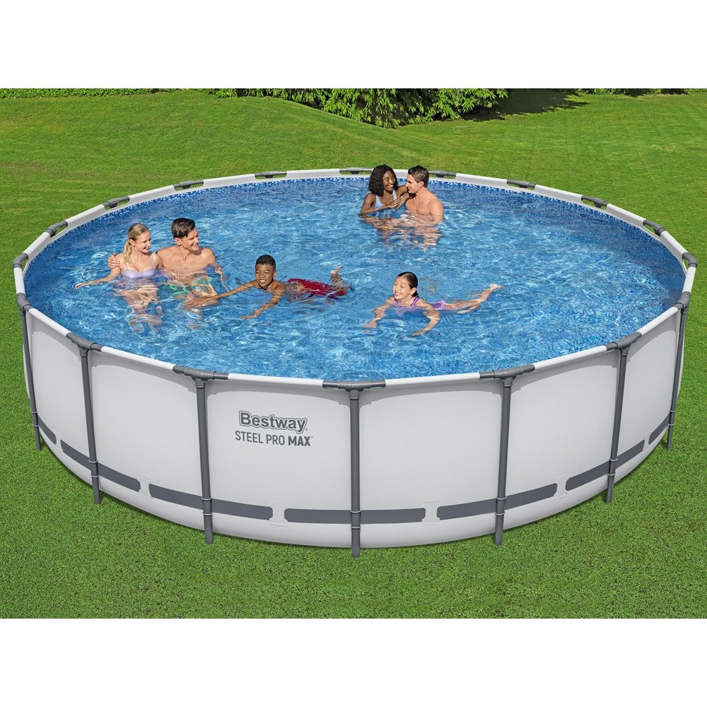 BESTWAY 56462 Bazén s kovovou konštrukciou  STEEL-PRO MAX 7v1 549 cm x 122 cm s filtračným čerpadlom + plachta a rebrík