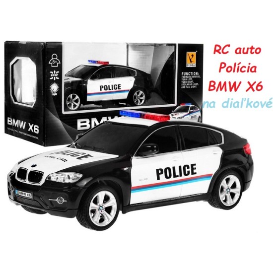 JOKO RC auto Polícia BMW X6 na diaľkové ovládanie 25cm, čierne