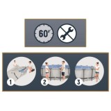 BESTWAY 56462 Bazén s kovovou konštrukciou  STEEL-PRO MAX 7v1 549 cm x 122 cm s filtračným čerpadlom + plachta a rebrík