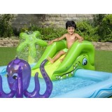 Bestway 53052 Detský bazén so šmýkalkou a fontánou 239cm x 206cm + zvieratká