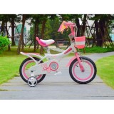 Royal Baby Detský bicykel JENNY 14" s nafukovacími kolesami + košík a zvonček, ružový