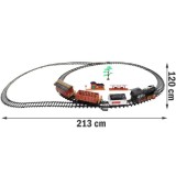 JOKO Veľká RC Vlaková Súprava Parná Lokomotíva s Dymom, svetlom a zvukom na diaľkové ovládanie 213cm x 120cm