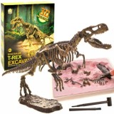 JOKO 3D Sada Vykopávky na vykopávanie kostry Dinosaura Tyrannosaura T-REX, skelet s kladivkom, malý paleontológ