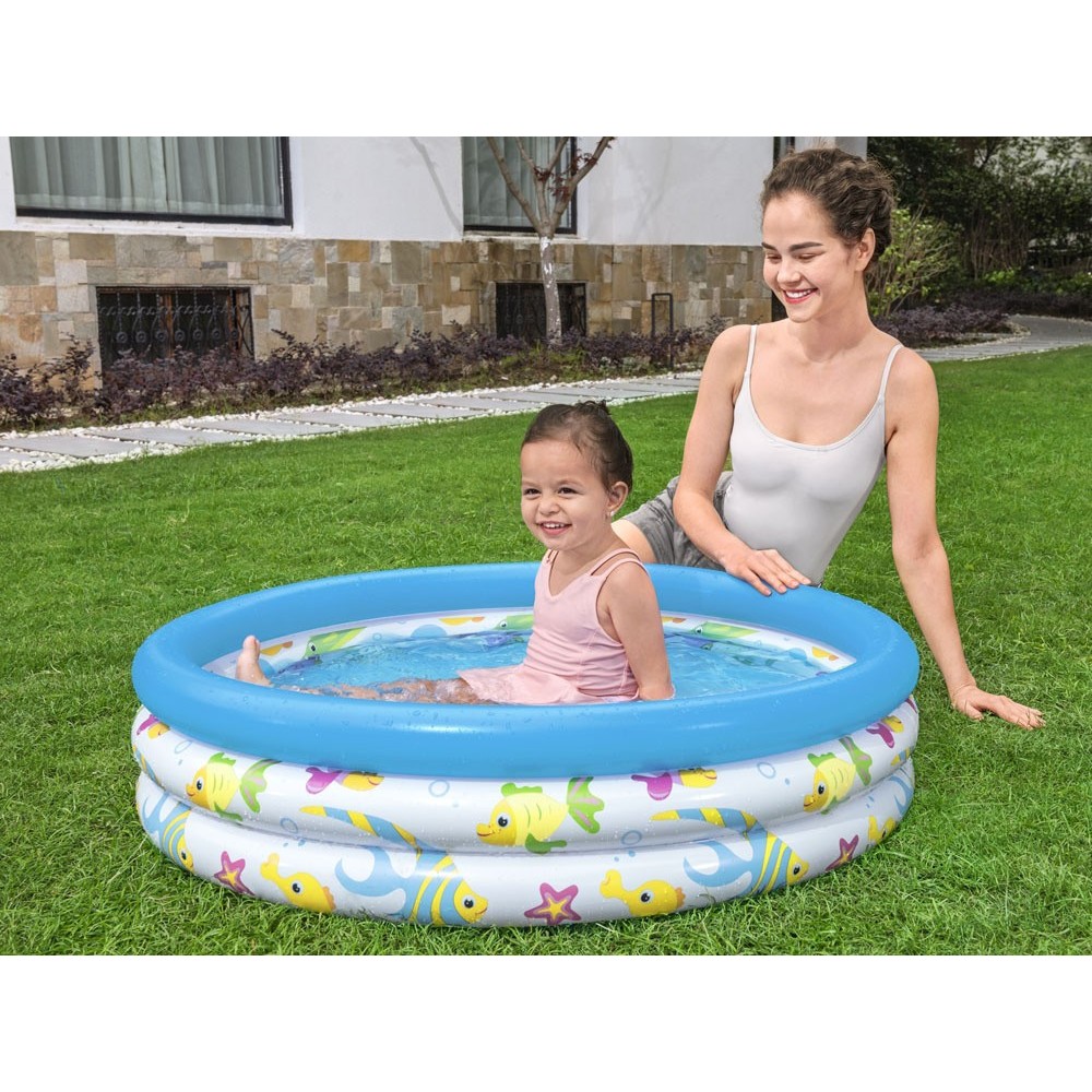 Bestway 51008 Nafukovací bazén pre deti 102 cm Podmorský svet, okrúhly, modrý