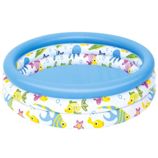 Bestway 51008 Nafukovací bazén pre deti 102 cm Podmorský svet, okrúhly, modrý