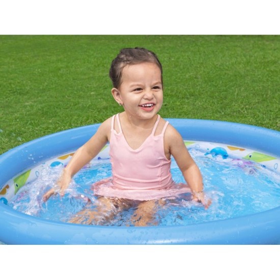Bestway 51008 Nafukovací bazén pre deti 102 cm Podmorský svet, okrúhly, modrý