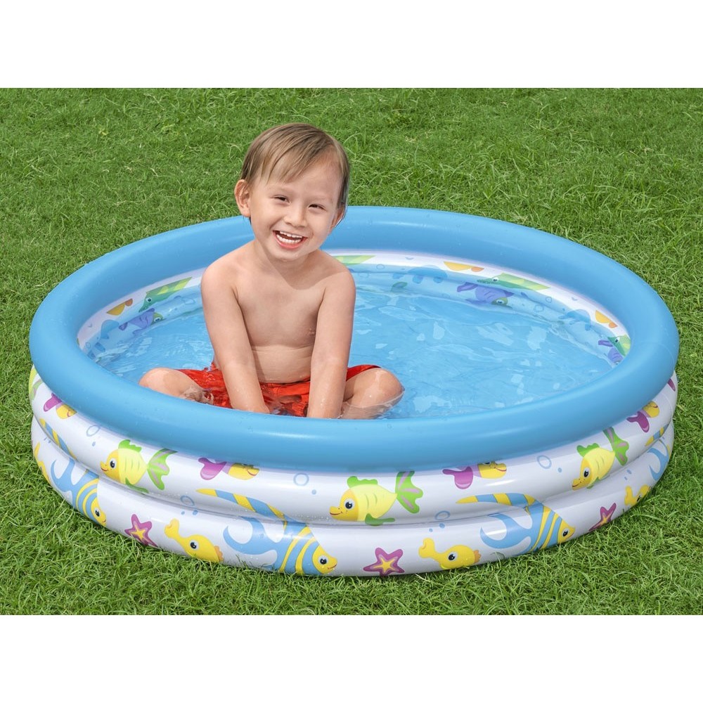 Bestway 51008 Nafukovací bazén pre deti 102 cm Podmorský svet, okrúhly, modrý