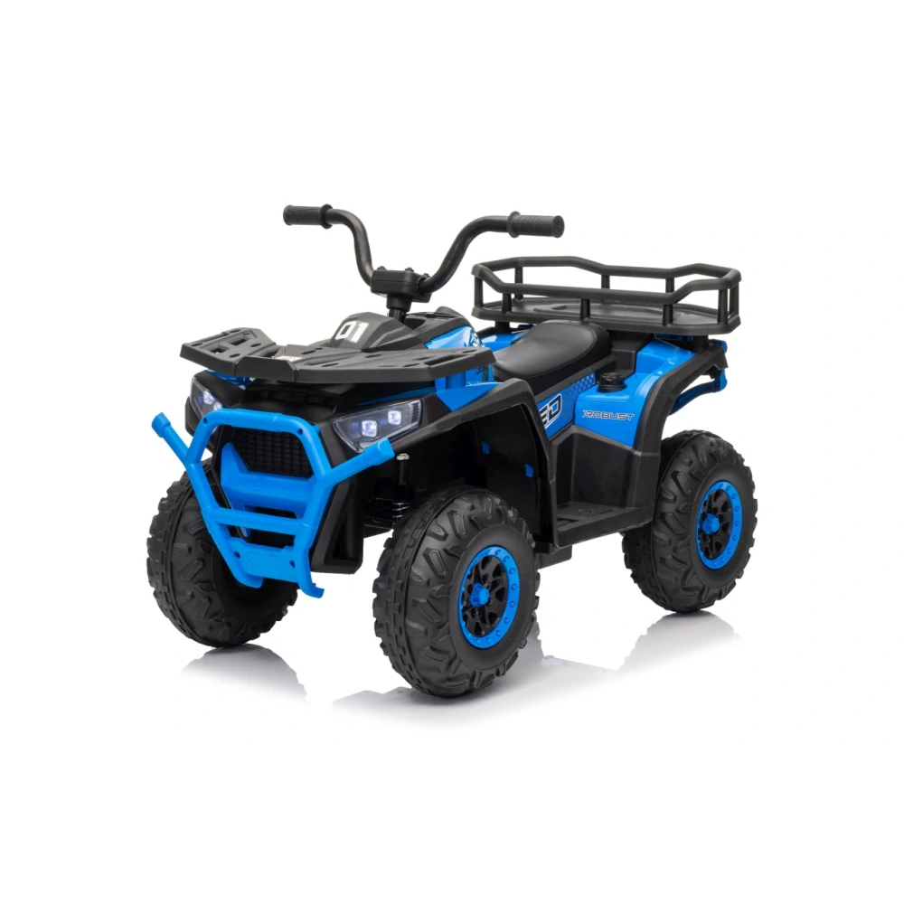 JOKO Elektrická Štvorkolka ATV Robust 4x4, FM rádio, penové kolesá, kožené sedadlo, Diaľkové ovládanie, modrá