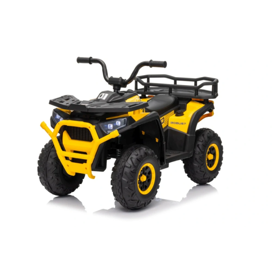 JOKO Elektrická Štvorkolka ATV Robust 4x4, FM rádio, penové kolesá, kožené sedadlo, Diaľkové ovládanie, žltá