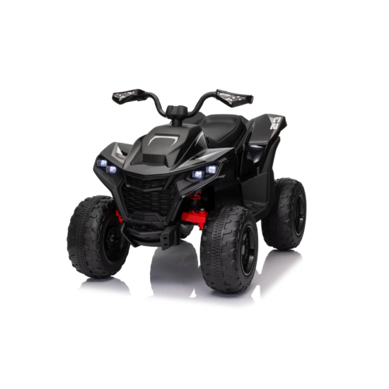 JOKO Elektrická Štvorkolka Fast 4x4, penové kolesá, kožené sedadlo, nosnosť 50kg, FM rádio, čierna