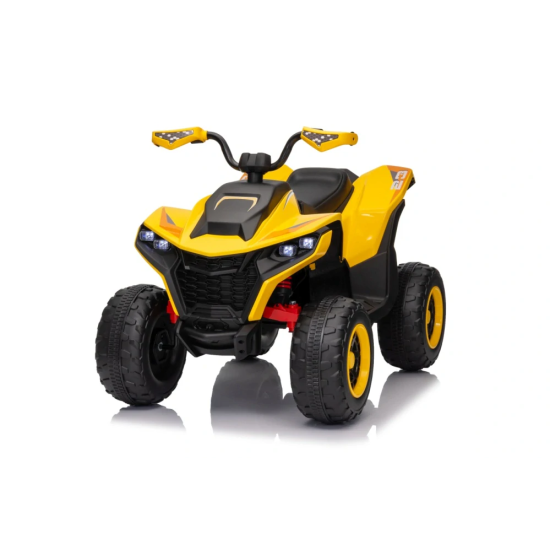 JOKO Elektrická Štvorkolka Fast 4x4, penové kolesá, kožené sedadlo, nosnosť 50kg, FM rádio, žltá