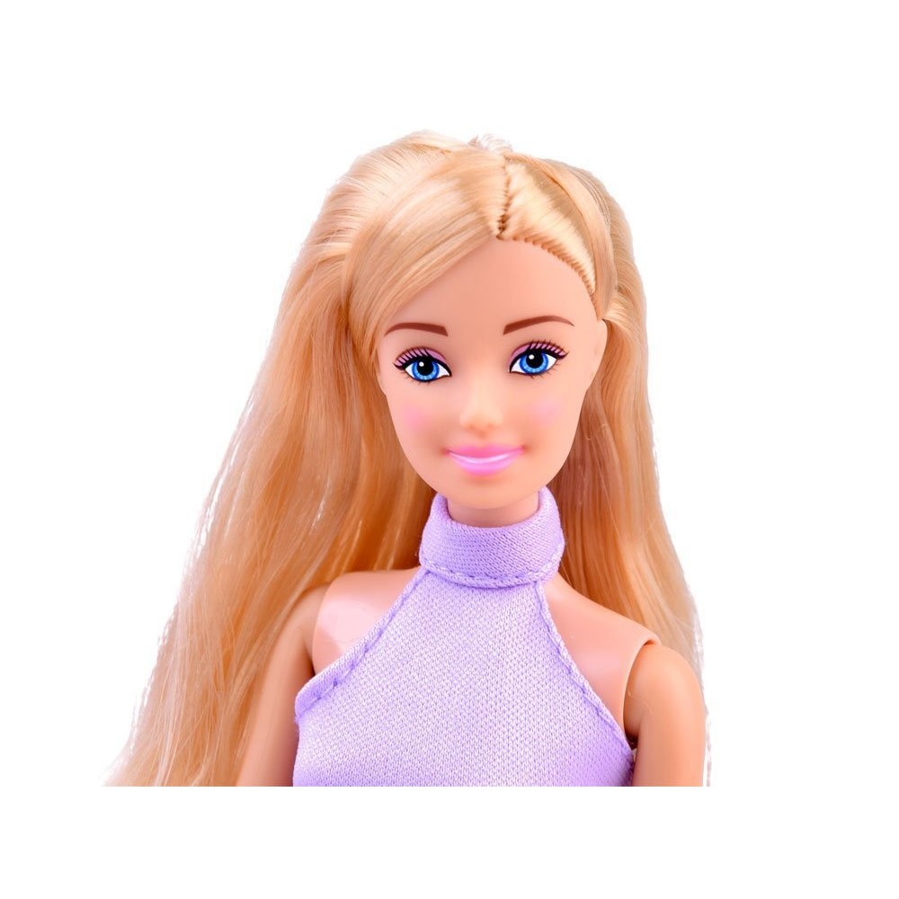 ANLILY Domček pre Bábiky so šatami, topánkami, kufrom, ružový